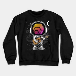 Astronaut Guitar HEX Coin To The Moon HEX Crypto Token Cryptocurrency Blockchain Wallet Birthday Gift For Men Women Kids Crewneck Sweatshirt